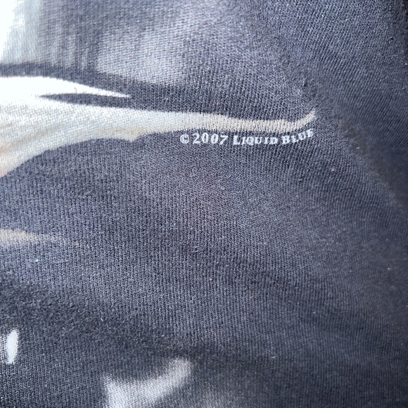 Vintage 2007 Gravestone Reaper Black & White Graphic All Over T Shirt Men’s 2X - Picture 9 of 12